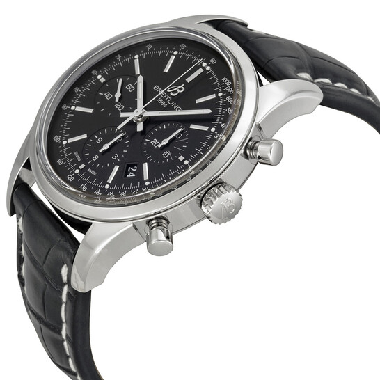 Breiting Transocean Chronograph Black Dial Men's Watch AB015212-BA99BKCD - 546x546 Image #2
