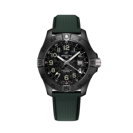 Breitling Avenger GMT Automatic Chronometer Black Dial Men's Watch