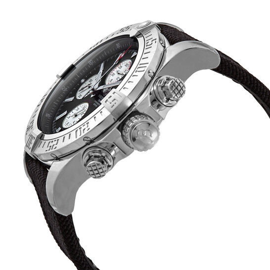 Breitling Super Avenger II Chronograph Automatic Black Dial Men's