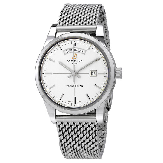 Breitling Transocean Automatic Silver Dial Men's Watch A45310121G1A1 - 546x546