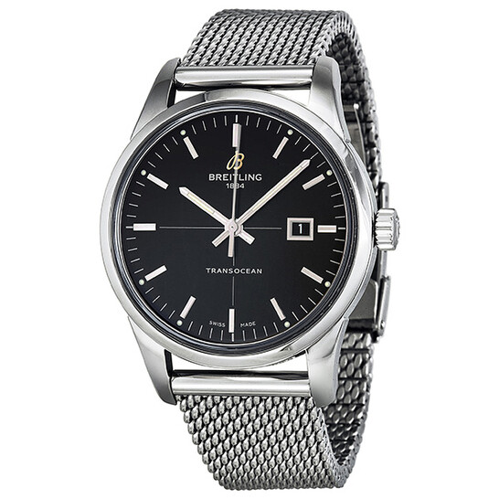 Breitling Transocean Black Dial Stainless Steel Men's Watch A1036012-BA91SS - 546x546