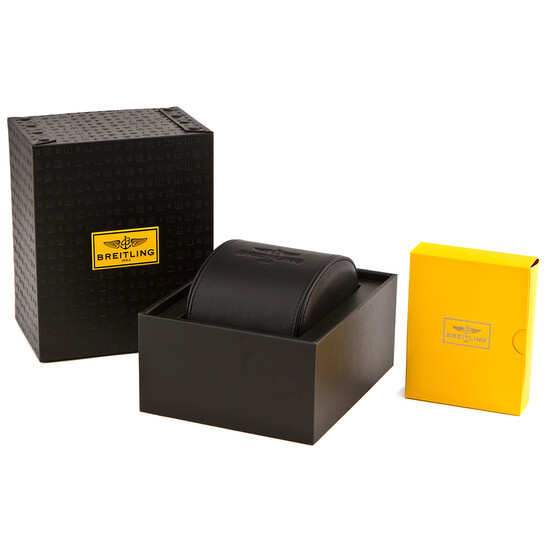 Breitling Transocean Chronograph 38 Black Dial Black Leather Men's Watch A4131012-BC06BKSLT - 546x546 Image #4