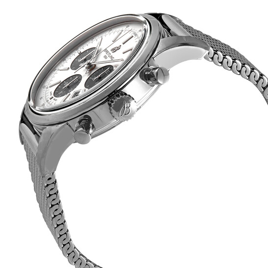 Breitling Transocean Chronograph Automatic Silver Dial Men's Watch AB0152121G1A1 - 546x546 Image #2