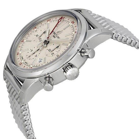 Breitling Transocean Chronograph Ivory Dial Men's Watch AB045112-G772SS - 546x546 Image #2