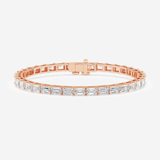 Brilliant Diamond 14K Rose Gold CTTW Emerald-Cut LAB GROWN