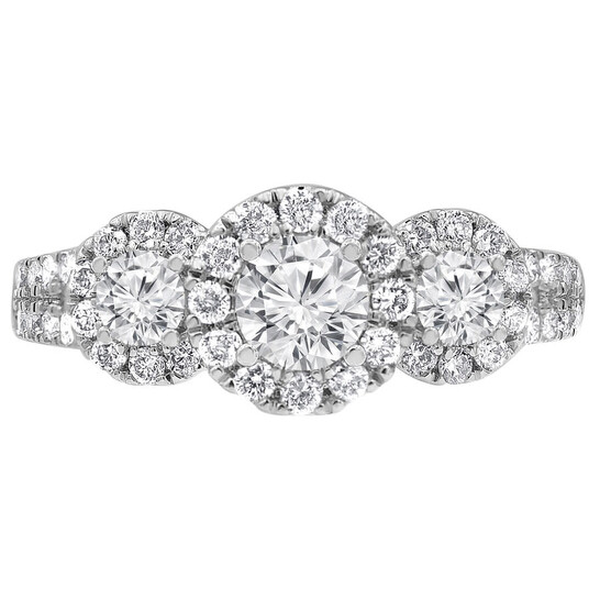 Brilliant Diamond 14K White Gold 1.25 CTTW LAB GROWN Diamond Engagement Ring (G-H, SI1-SI2) - 546x546 Image #2