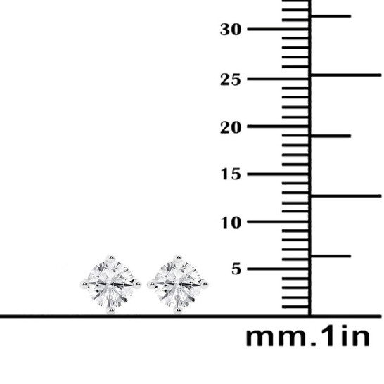 Brilliant Diamond 14K White Gold IGI Certified Carat Round Cut