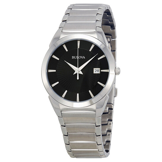 Bulova Classic Black Dial Stainless Steel Men display picture 1