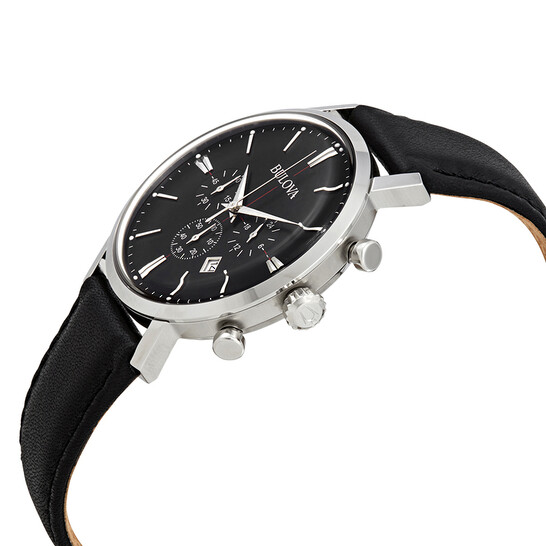 Bulova 96B262 Orologio Uomo Analogico Quarz – Classic Aerojet Quartz, Cassa 42mm, Nero