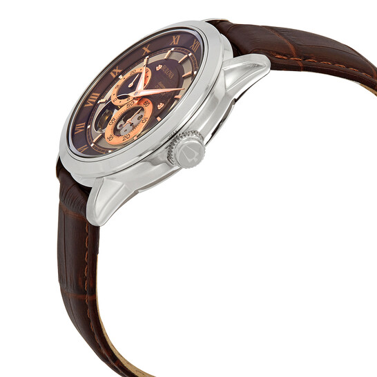 BULOVA Classic 96A120 自動巻き 腕時計 ブラウン Bulova Classic Men's Brown Dial Brown Leather Stainless