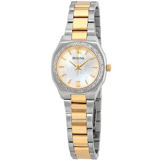 Bulova Diamond Gallery White Mother of Pearl Dial Ladies  display picture 1
