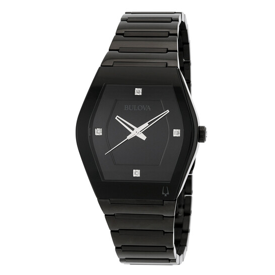 Bulova Gemini Quartz Diamond Black Dial Men display picture 1
