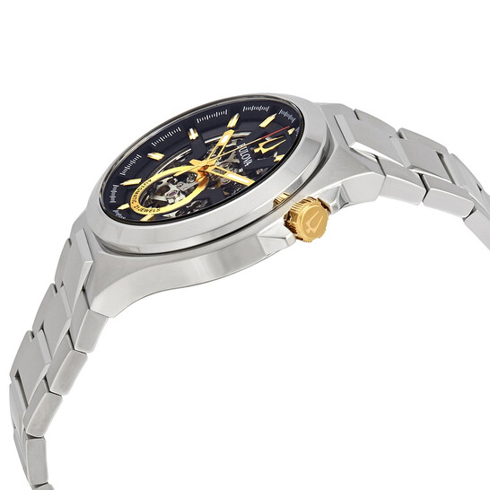Bulova Orologio Automatico Uomo 98A224 – Cassa E Bracciale In Acciaio, Elegante