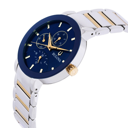 Bulova Modern Quartz Blue Dial Men's Watch 98C148 - Watches