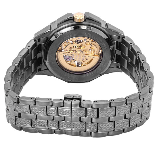 Bulova Octava Automatic Crystal Gold Skeleton Dial Men's