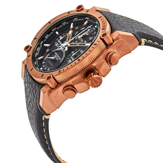 Bulova Precisionist cronografo quadrante nero Diver's Quartz 97B188 300M orologio da uomo