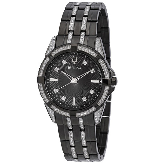 bulova　ブローバ 腕時計　98K109　ブレスレット付き 　オールブラック bulovaブローバ 腕時計98K109ブレスレット付き オールブラック