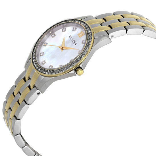 Bulova Quartz Crystal Ladies Watch and Heart Pendant Box Set 98X113 ...