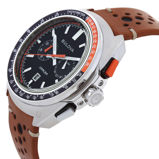Bulova Racer Chronograph Quartz Black Dial Men's Watch 98B427 ...