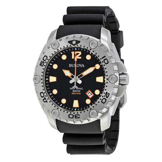 Bulova Sea King Professional Dive Black Dial Men's Watch