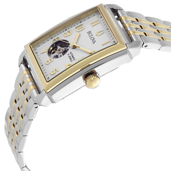 Bulova Sutton Automatic Silver Dial Two-Tone Men's Watch 98A308