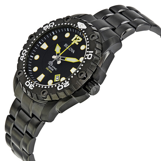 ★ブローバ BULOVA SEA KING ブラックPVD 漆黒 UHFクォーツ ☆ブローバ BULOVA SEA KING ブラックPVD 漆黒 UHFクォーツ