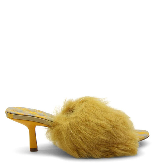 Burberry 60mm Shearling Minnie Mules, Brand Size 35 ( US Size 5