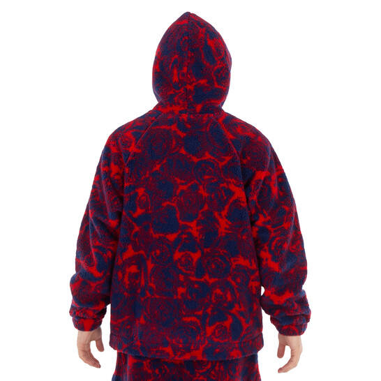 Burberry Abstract Rose Print Fleece Hoodie, Size Small 8077521