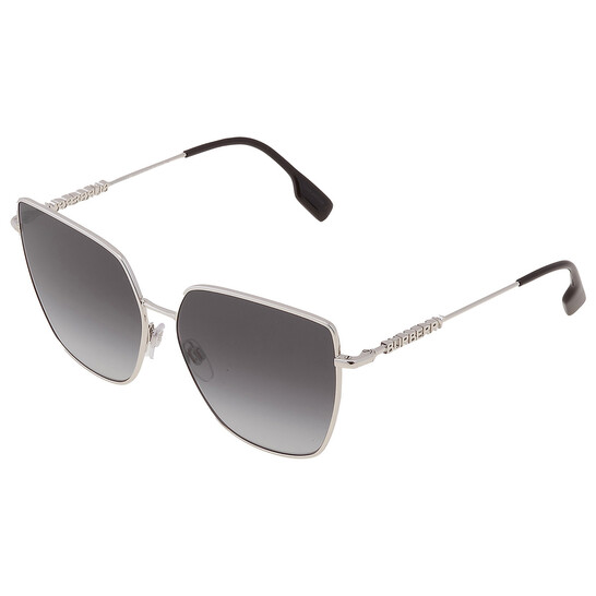 Burberry Alexis Grey Gradient Cat Eye Ladies Sunglasses 