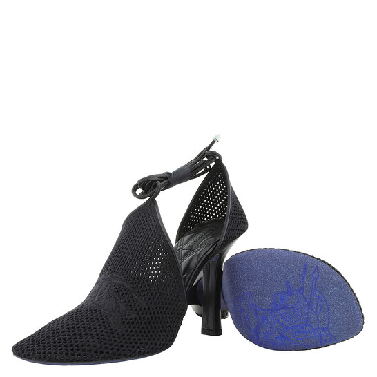 Burberry Ankle Wrap Mesh Knit Pumps, Brand Size 39 ( US Size