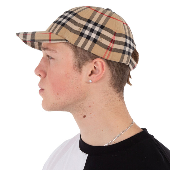 キャップ BURBERRY CHECK TWILL BASEBALL CAP Beige Checked Cotton-Twill Baseball Cap | BURBERRY | MR PORTER