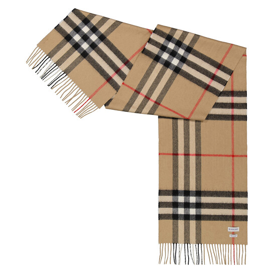 【関税&送料込】Burberry Burberry Scarf Burberry Stone Jumbo Check Wool Fringed Scarf 8079240