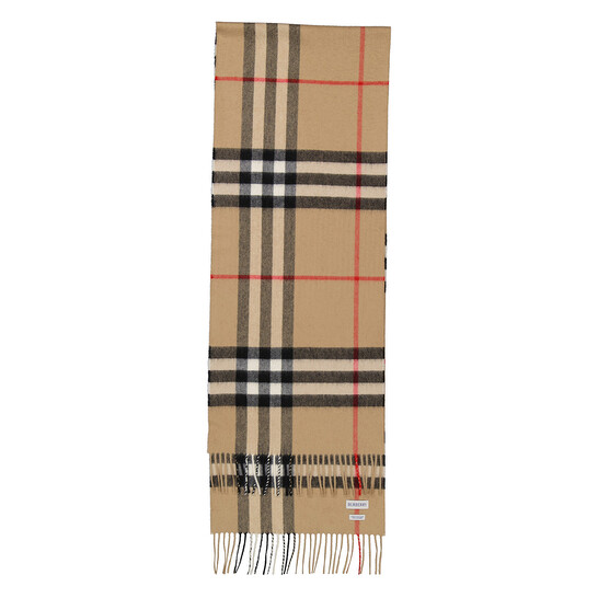 Burberry Archive Beige Giant Check Cashmere Scarf 8076576