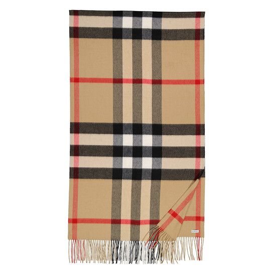 【関税＆送料込み】Burberry Mu Half Mega Chk Burberry Men's Half Mega Check Cashmere Scarf | Neiman Marcus