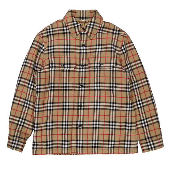 BURBERRY テクスチャ シャケット 8054880129448 A1420 Burberry Archive Beige Vintage Check Wool Cotton Overshirt