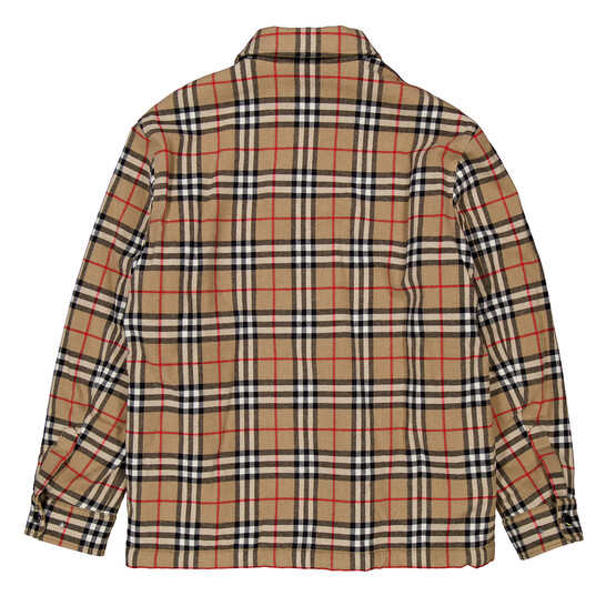Burberry Archive Beige Vintage Check Wool Cotton Overshirt, Size