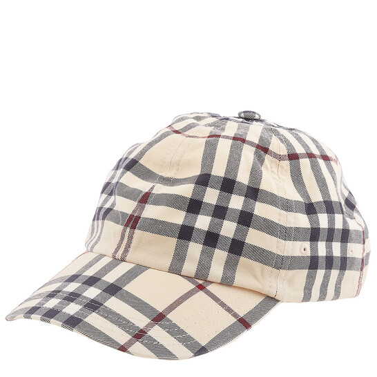 Burberry Archive Plaid-Check Cotton Baseball Cap, Size Small