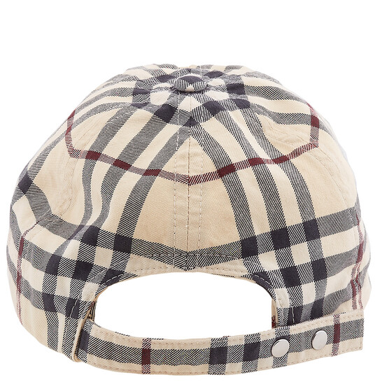 Burberry Archive Plaid-Check Cotton Baseball Cap, Size Small