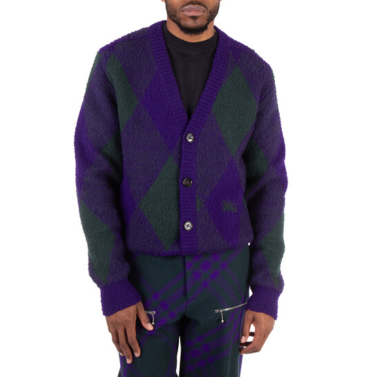FEATHERY YARN ARGYLE JACQYARD CARDIGAN⭐︎ セール】【RE: Number (N)ine】FEATHERY YARN ARGYLE JACQYARD