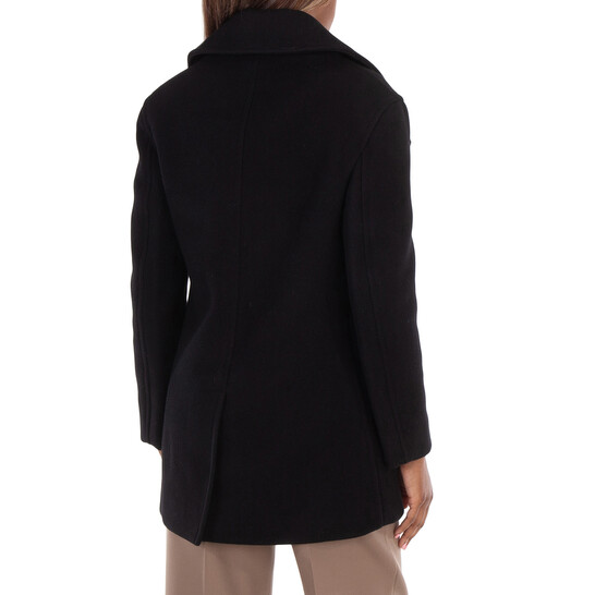 ジャケット・アウター Burberry wool double zip single P coat Burberry single-breasted Wool Coat | Black | FARFETCH