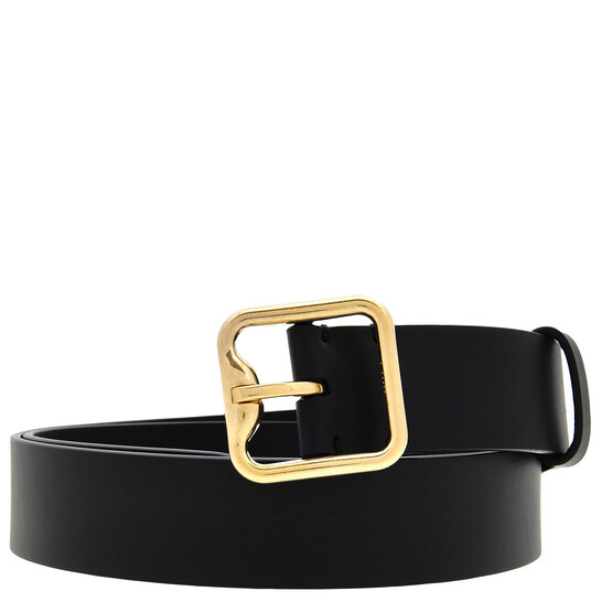 【新品未使用】Burberry Gold buckle leather belt Burberry Checkered leather belt gold-plated buckle | The