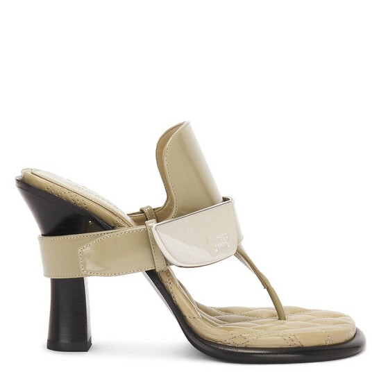 Burberry Bay EKD Heeled Sandals, Brand Size 39 ( US Size 9