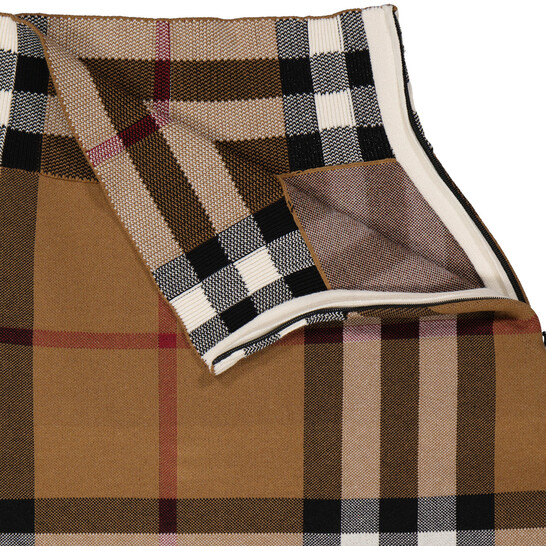 Burberry Birch Brown Check Jacquard Skirt, Size X-Small