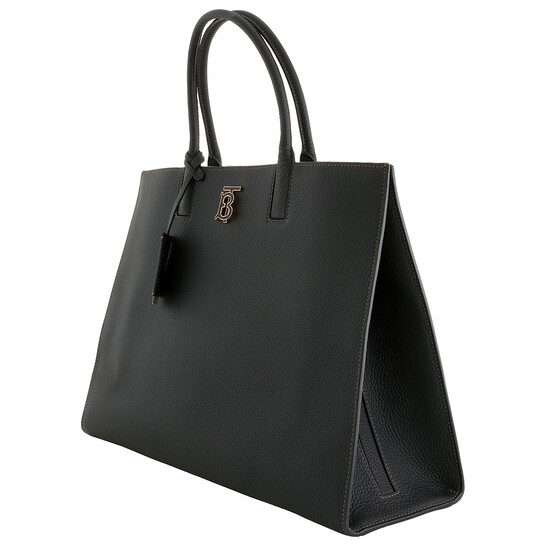BURBERRY｜ (Medium Grainy Leather Frances Bag (8049042)) Burberry Black Grainy Leather Medium Frances Bag 8049042