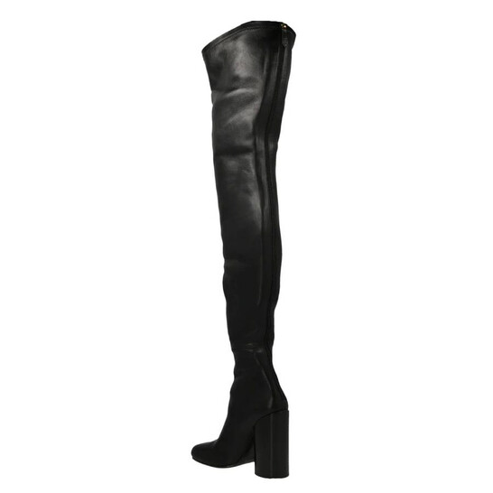 Burberry Black Leather Anita Over-The-Knee 110 mm Heel Boots
