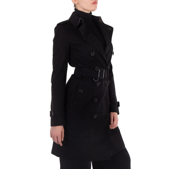 Burberry プローサム トレンチコート SANDRINGHAM ロング46 Burberry Black Sandringham Long Double-breasted Trench Coat