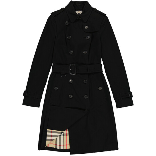 Burberry プローサム トレンチコート SANDRINGHAM ロング46 Burberry Black Sandringham Long Double-breasted Trench Coat