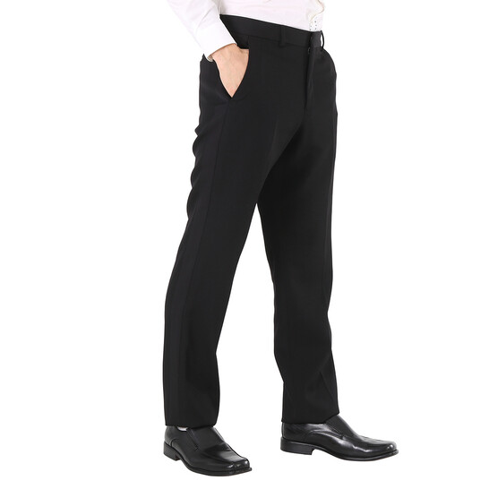 Burberry Black Wool Classic Fit Tailored Trousers, Brand Burberry Black Wool Classic Fit Tailored Trousers, Brand