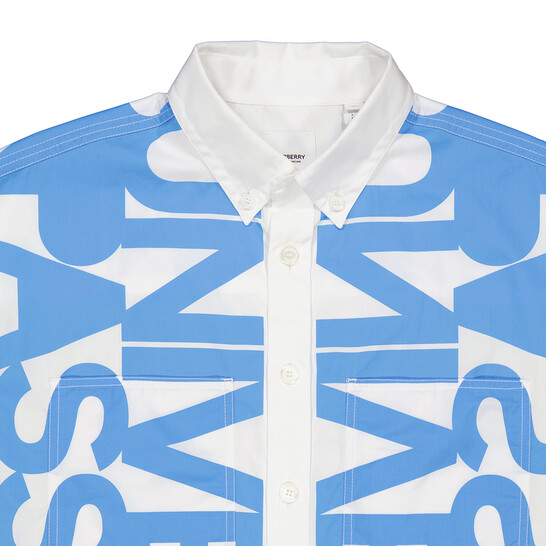 Burberry Blue Topaz Universal Passport Sleeveless Shirt, Size