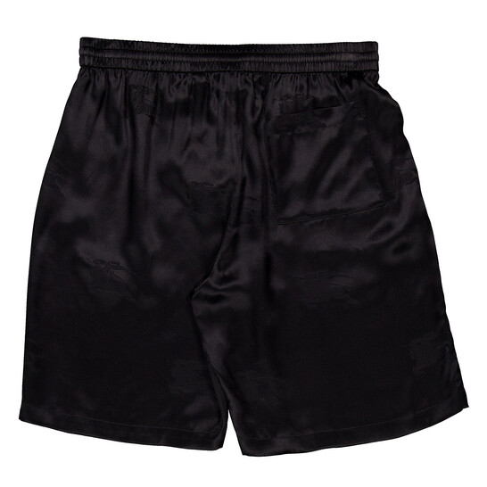 D Amour Black Silk Shorts Energy High-Waist Cycling Short In Black
